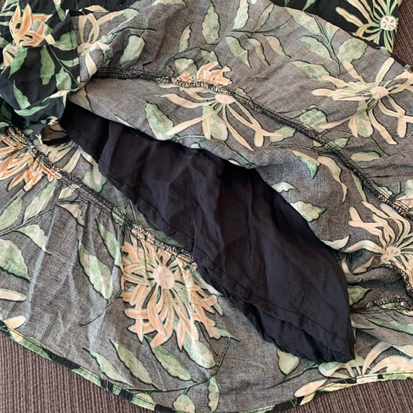 Urban Outfitters Floral Jumpsuit Wide Leg Palazzo Pants Black Green Size S - Picture 14 of 16